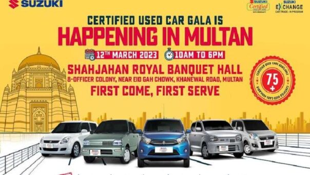 Suzuki organizes exhibition for used cars in Multan